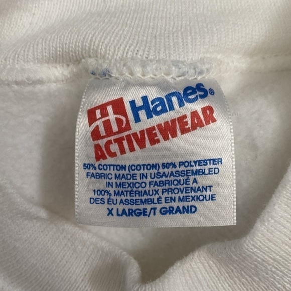 Vintage Hanes UW Badgers Rose Bowl 1994 White Crewneck Sweatshirt XL - Picture 9 of 10